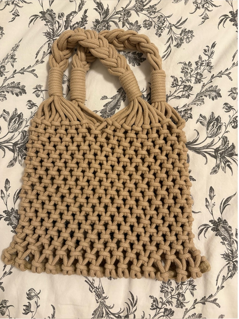 J. Crew Small Cadiz hand-knotted rope tote